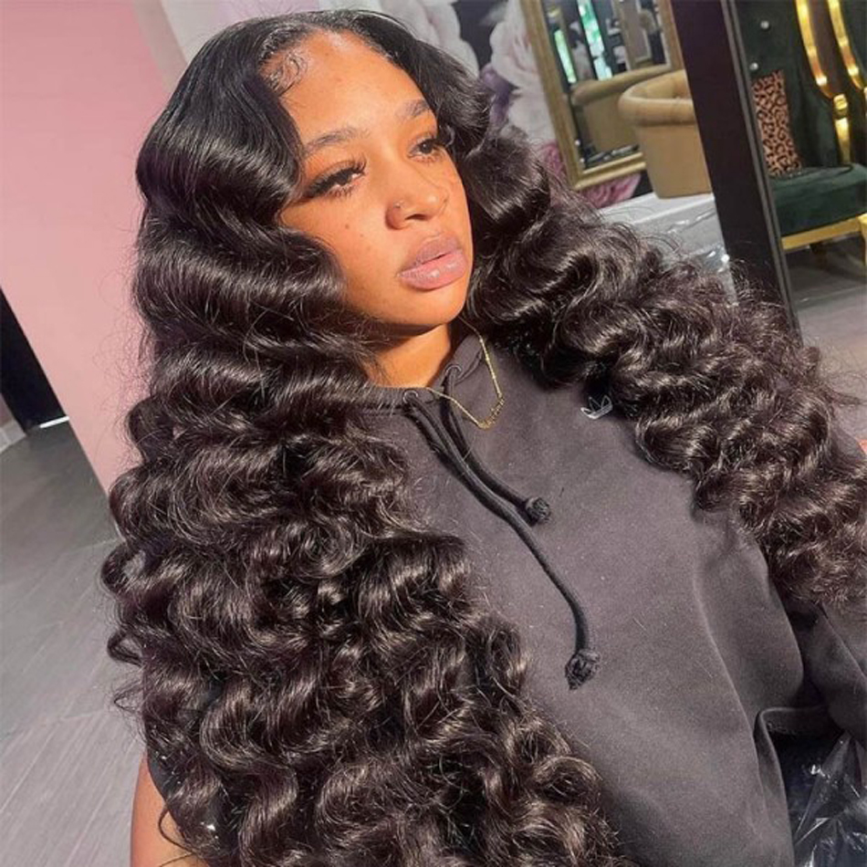 loose wave glueless lace wig