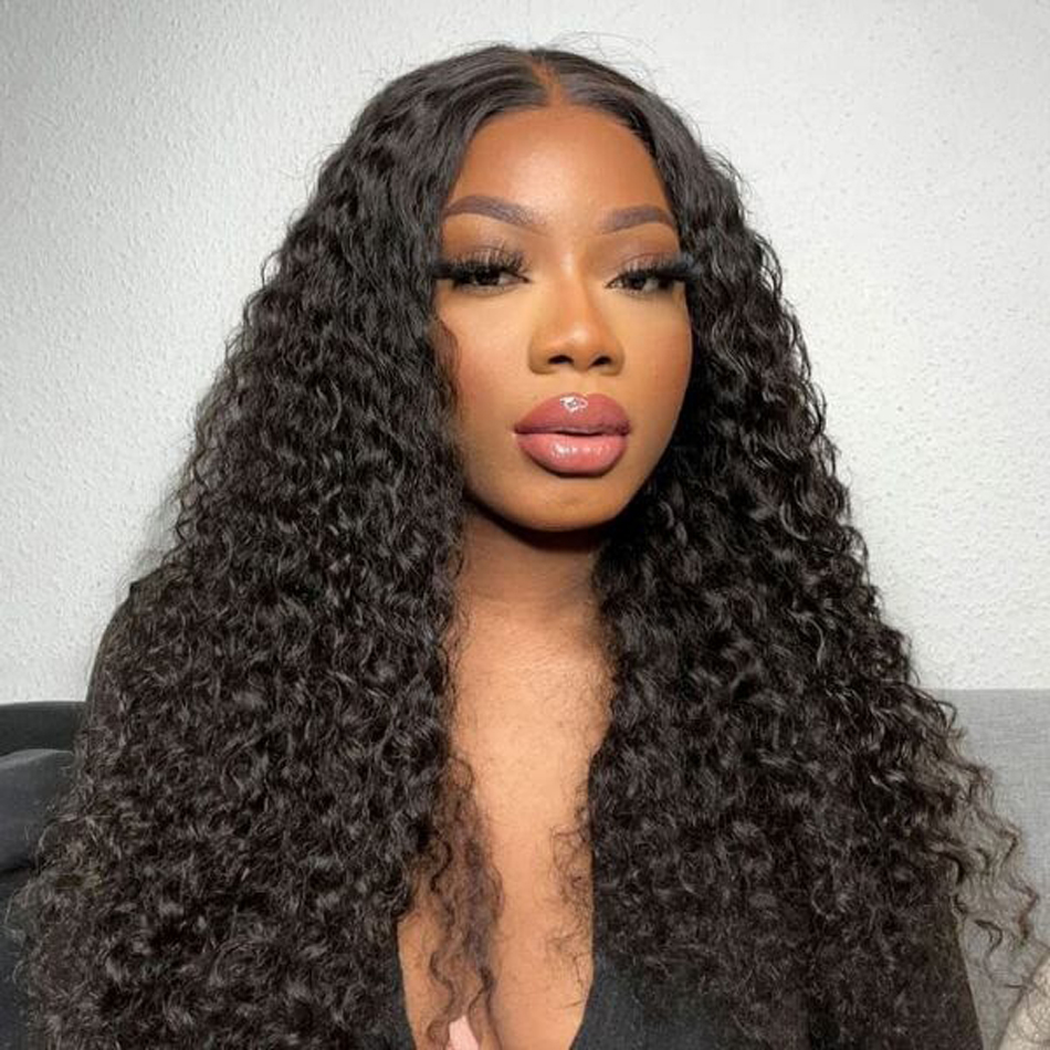 glueless closure wig curly hair