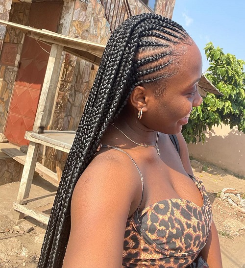 Zaineey's Blog on X: Half Cornrows Half Braids Hairstyles : Latest  Fabulous 2019 Styles You Will Adore    / X