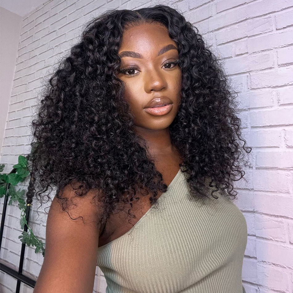 glueless curly wig human hair