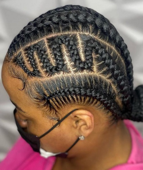 Zig zag cornrows