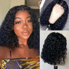 Elfin Hair HD/Transparent 5*5/13*4 Lace Closure Bob Wig Deep Wave 250% Density Lace Bob Wig Customize 3 days