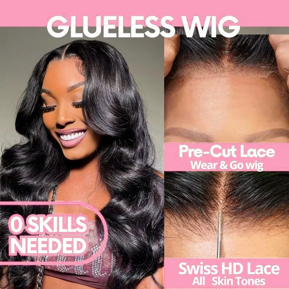 wavy glueless lace wig