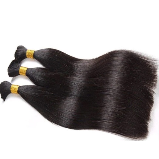 Natural Black Deep Wave Bulk Hair Extensions for Braiding Bohomian