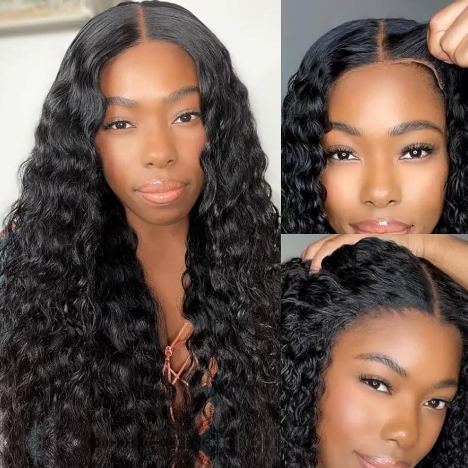 textured human hair glueless wig