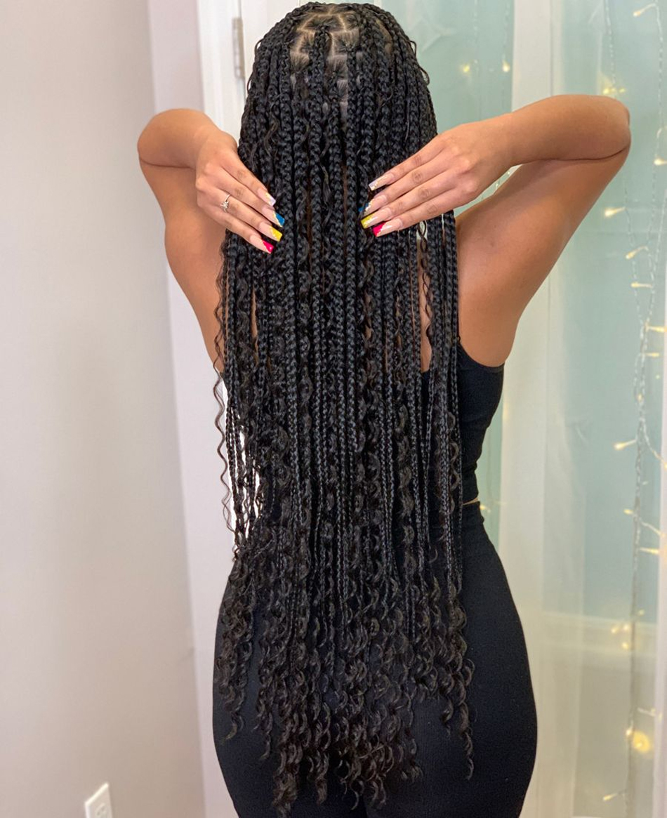 medium goddess braids