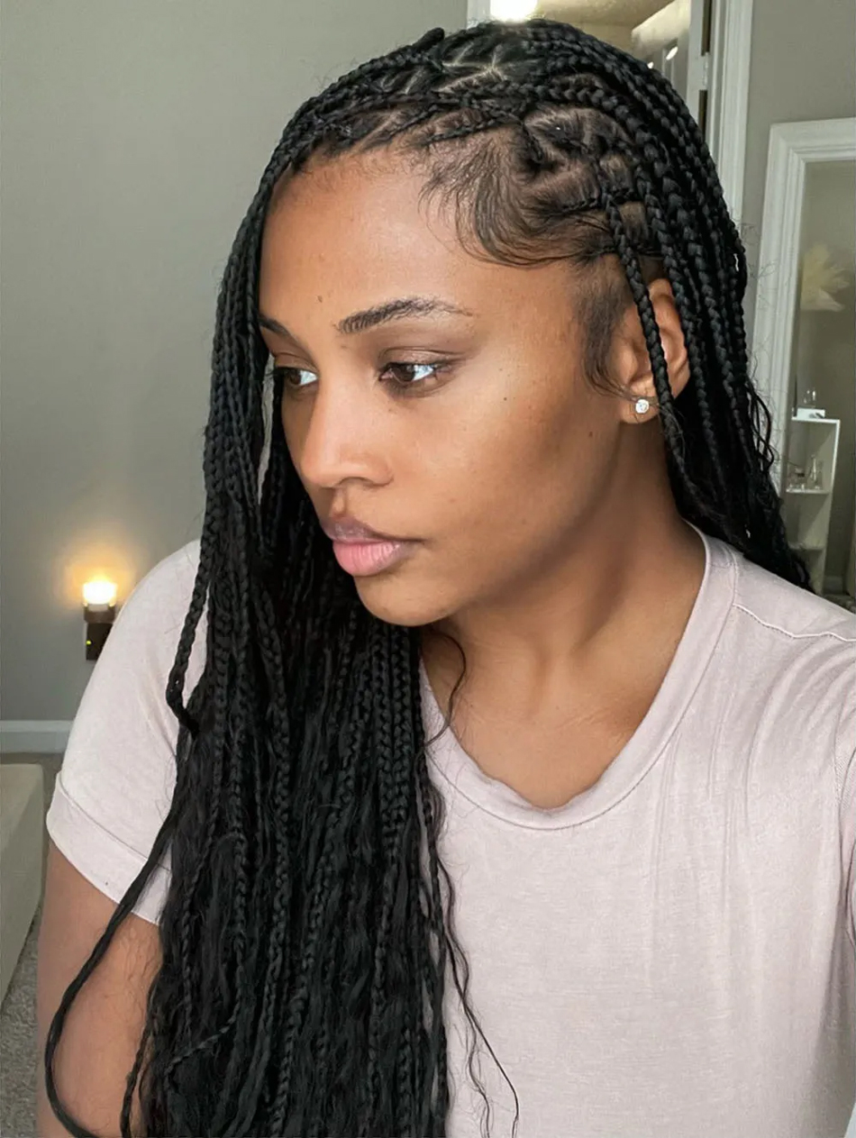 chic triangle braids