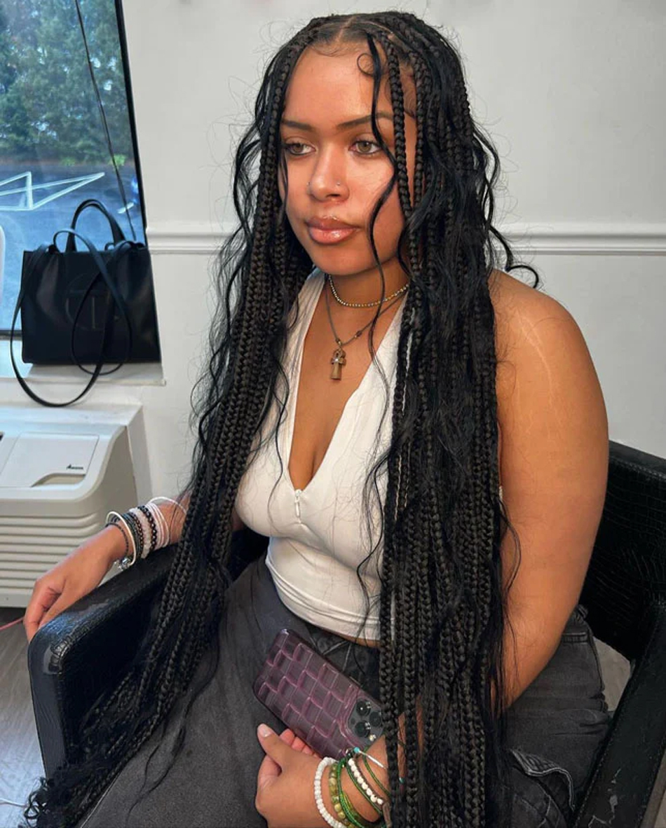 bohemian knotless braids 