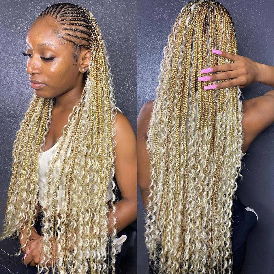 613 Blonde Bulk Hair Extensions for Braiding Bohemian Knotless