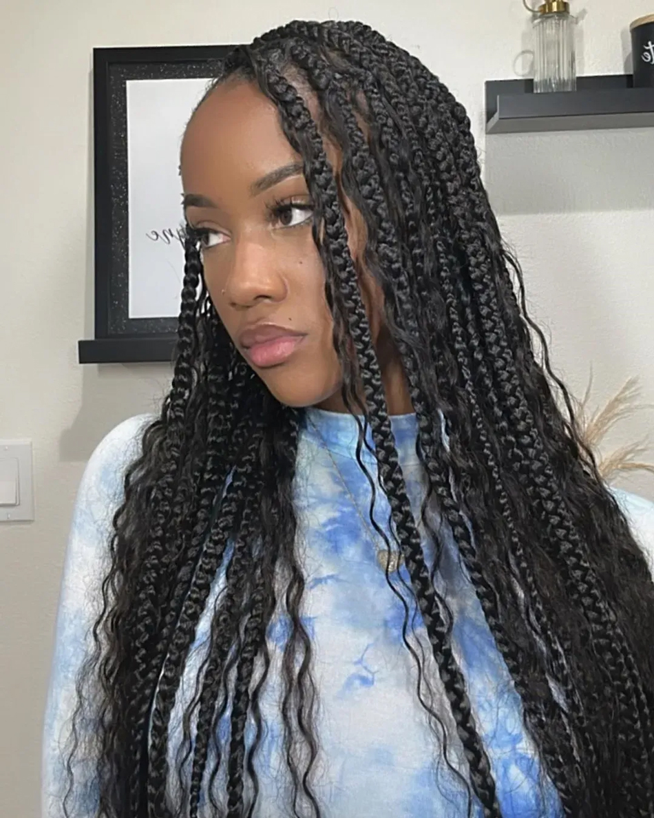 goddess braids with human hair