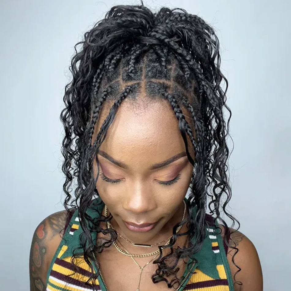 25 Gorgeous Braids with Curls That Turn Heads - StayGlam