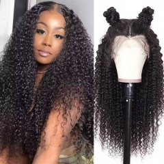 Kinky Curly 250% density 10-30inch 360 Lace Frontal Wig All Lace Around Preplucked With Baby Hair Lace Wig Customize 3 days