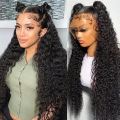 Elfin Hair【HD/Transparent Lace】13*6 Lace Frontal Wig Water Wave Wig Wet and Wavy Wig 200%/250% Density Silky Hair Best Human Hair
