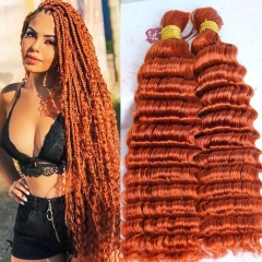 #99j #350 Red Color Bulk Hair Extensions for Braiding Bohemian Knotless