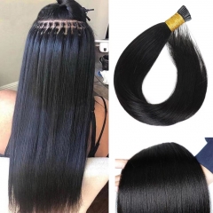 Microlink I Tip Hair Extension Brazilian Virgin Human Hair Pre Bonded Keratin Hair Micro