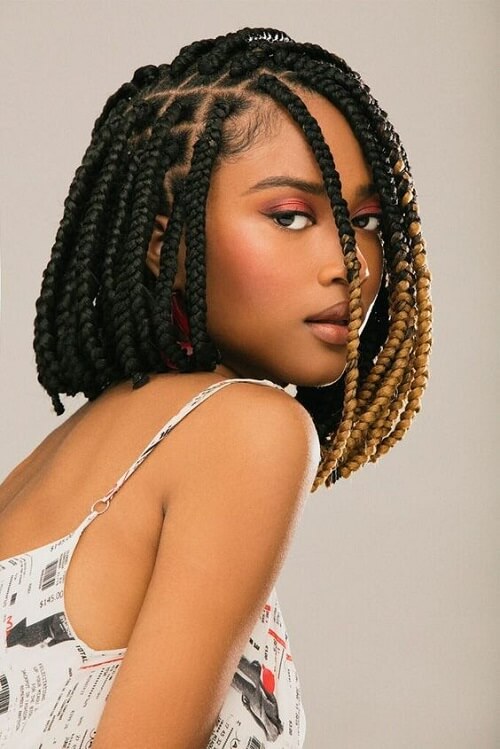 ombre bob jumbo box braids