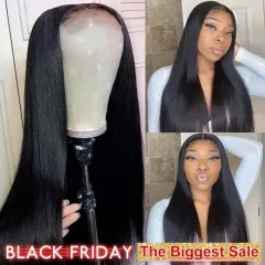 Elfin Hair 13A 16-40inch 4*4 HD/Transparent Lace Closure Wig Affordable Price 200% Density Silky Straight Hair