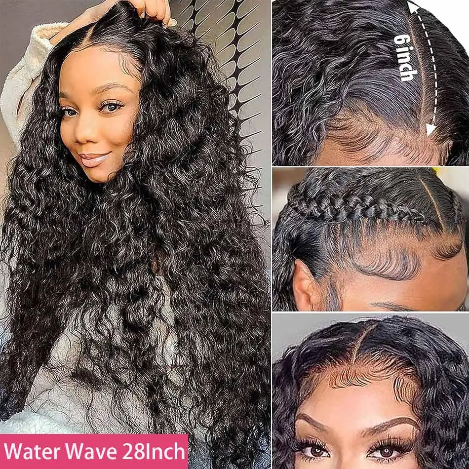 deep wave 13x6 glueless lace wig