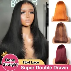 【Super Double Drawn】13A High Grade Full Max 13x4 Lace Frontal Bob Wig Affordable Cost