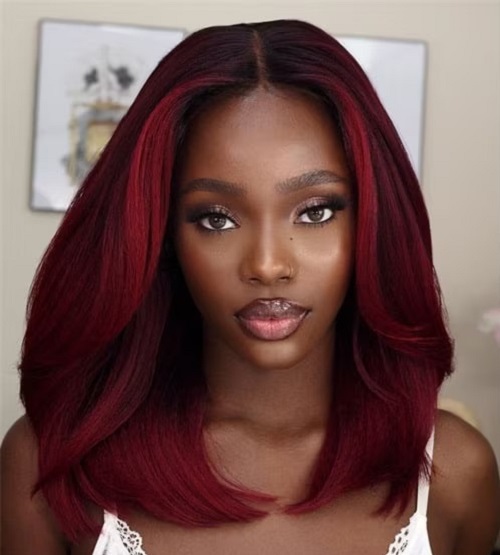 dark red maroon hair