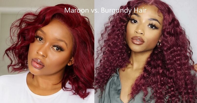 maroon vs burgundy hair