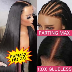 【PreMax 2.0 GLUELESS】3D 13x6 HD Lace Max Parting Ear-to-Ear Full Frontal Wig Invisible Tiny Knots