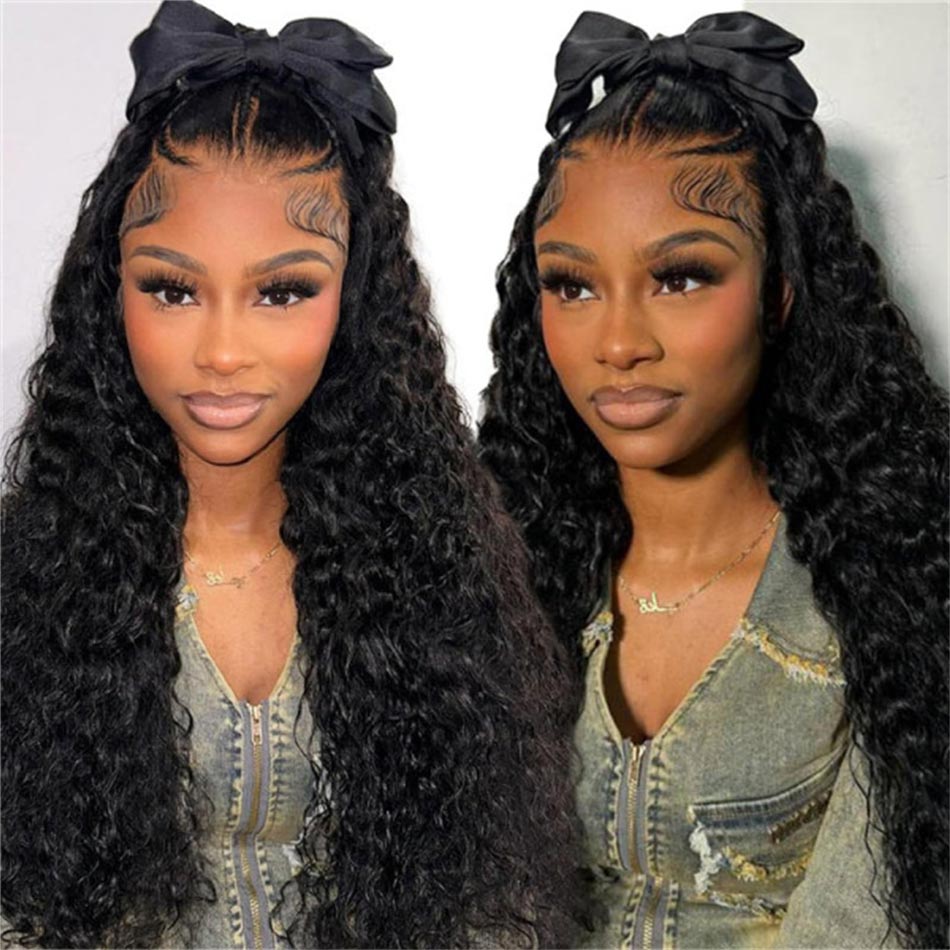 human hair braided wig deep wave hair