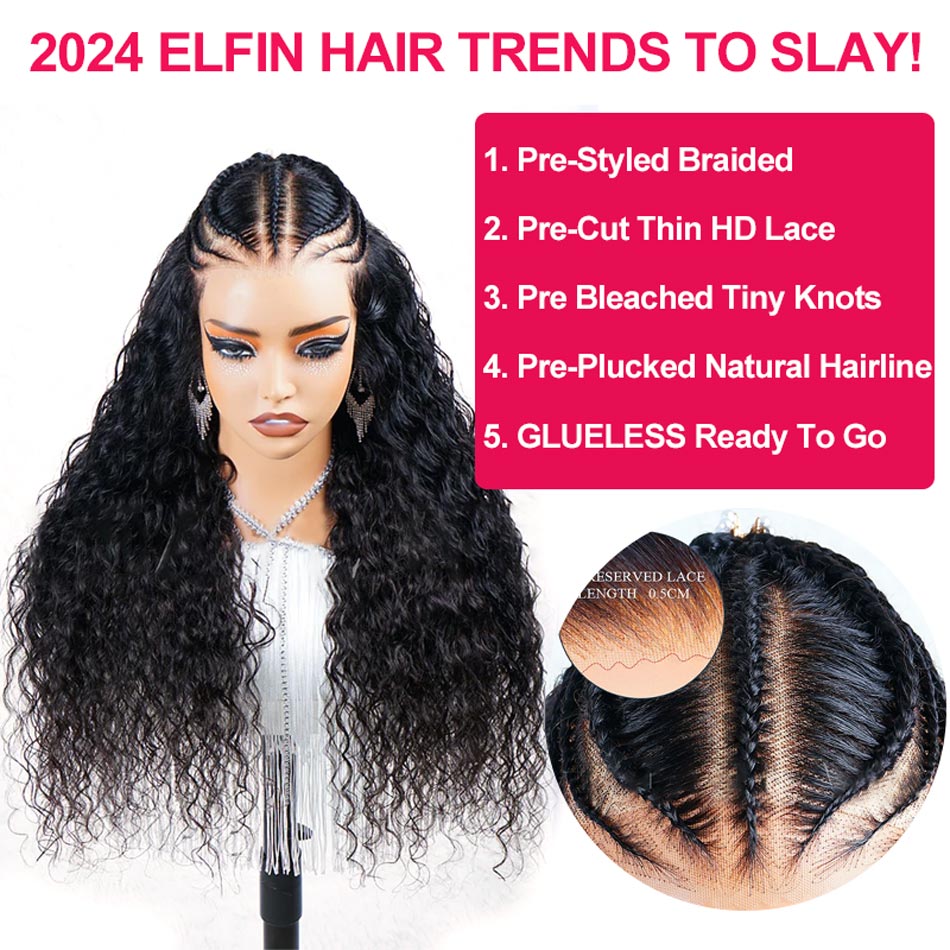 elfinhair pre-braided wig human hair