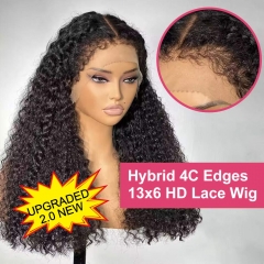 【PreMax 2.0 + 4C Edges】13x6 GLUELESS 3D HD Lace Full Parting Ear-to-Ear Frontal Wig Invisible Tiny Knots Realistic Hairline