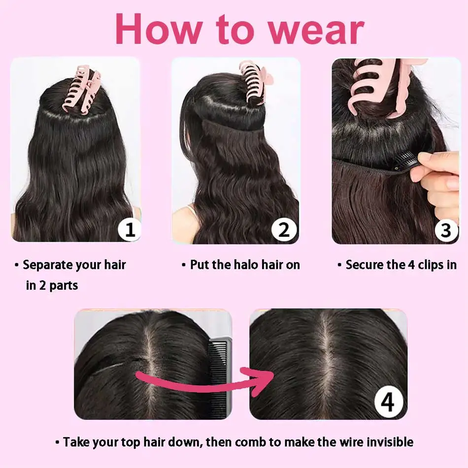 how to put on halo hair extensions