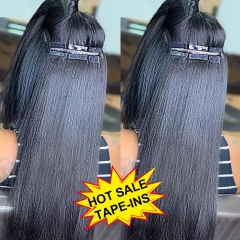 [All Textures] Tape In Extensions For Black Women Microlink Microloop Human Hair Invisible Extensions