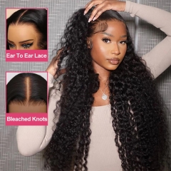 【13x6 GLUELESS+Magic Tab】Deep Wave 3D 13x6 HD Lace Wig Max Parting Ear-to-Ear Frontal PreBleached Tiny Knots