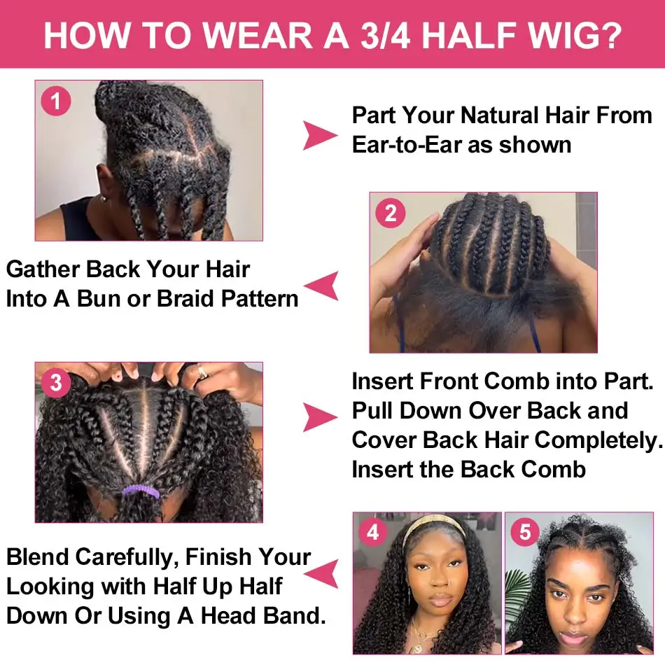 how to wear a half wig