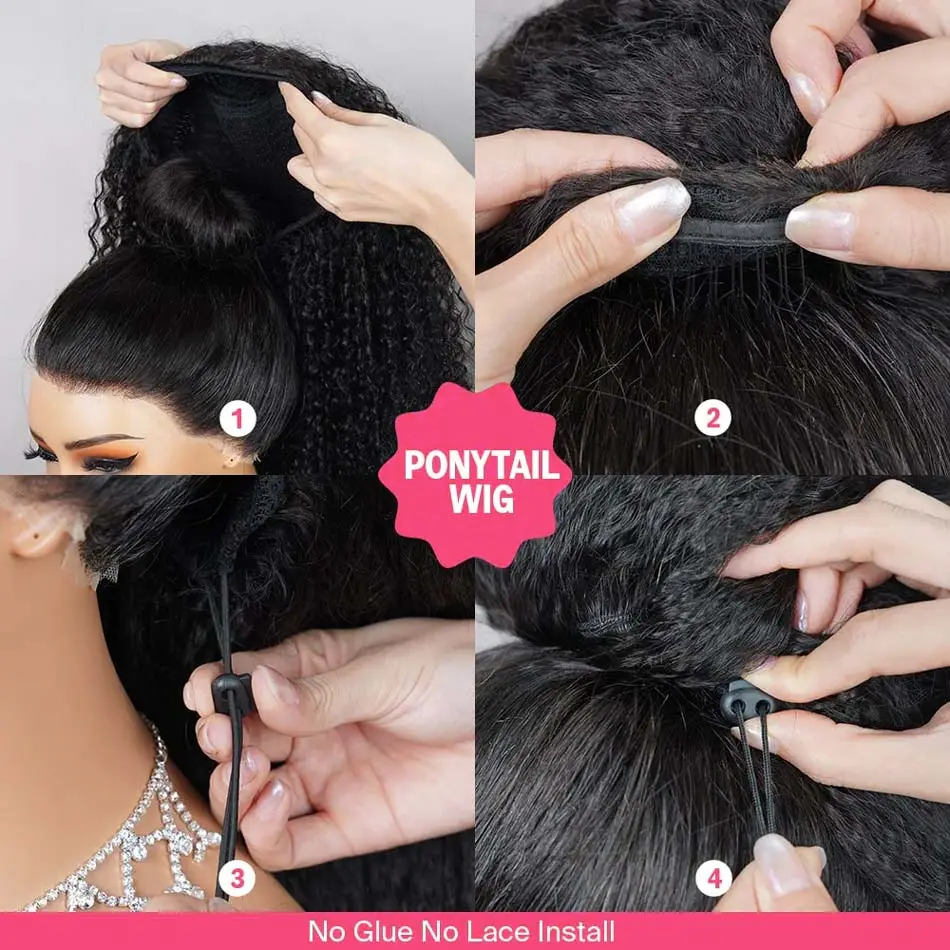 half wig with adjuatable string
