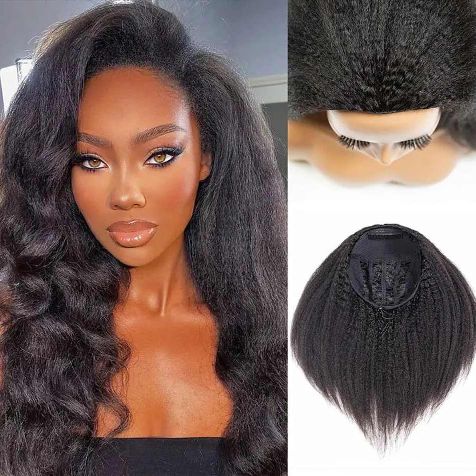 kinky straight half wig