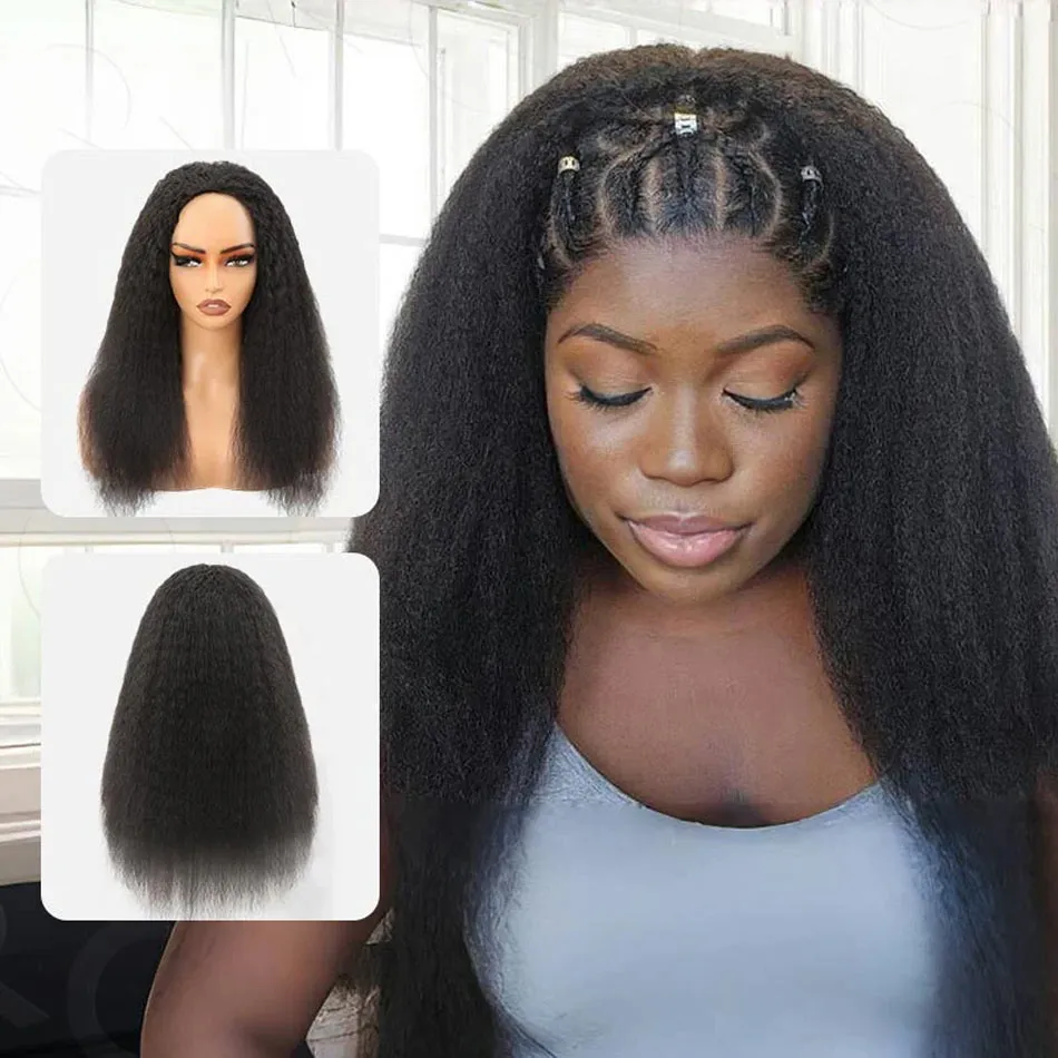 human hair half wig