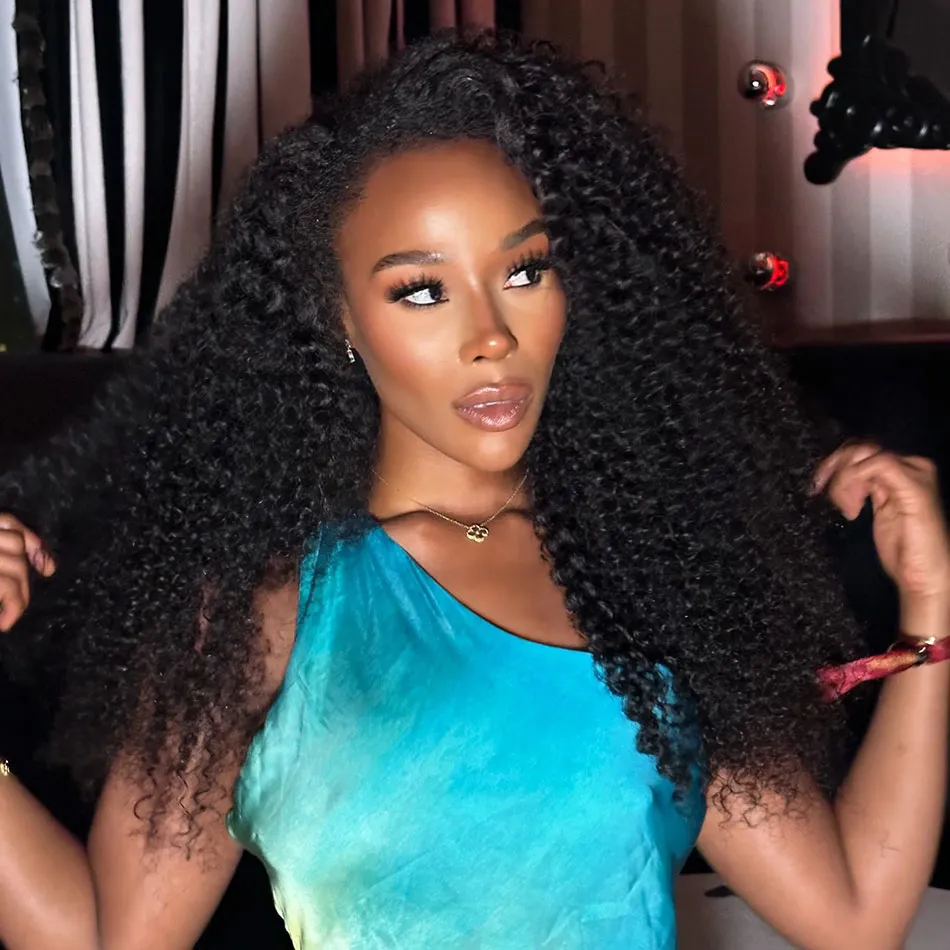 kinky curly half wig