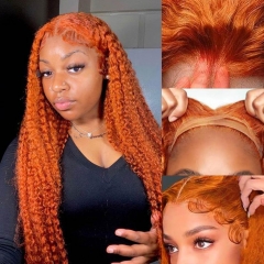 【350 Orange GIinger】Wear Go GLUELESS 5x5 Pre-cut HD Lace Closure Wig Preplucked & PreBleached Knots Breathable Airy Cap