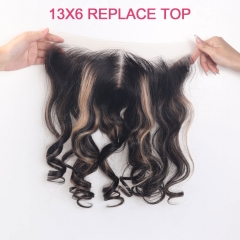 【Replacement Top】13x6 HD Lace Frontal 1B/27 Highlights with Seamless Zipper