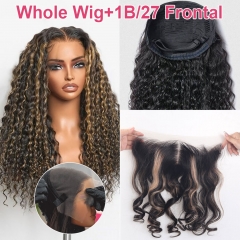 【Zip Wig + Highlight Frontal】13x6 ZIP On & GO WIG GLUELESS HD Lace Wig & 1B/27 Replacement Top