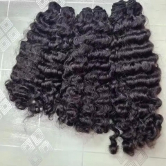 Seamless PU Clip In Extensions Raw Burmese Curly Human Hair Clip Ins For Black Women