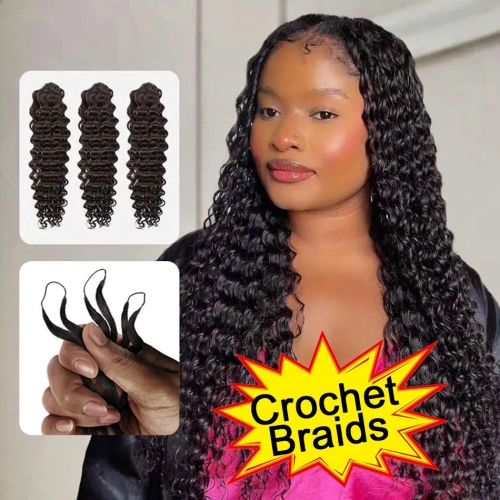 【Feather Crochet Braids】Seamless Soft Feather Crochet Hair Newest 100% Human Hair Extensions