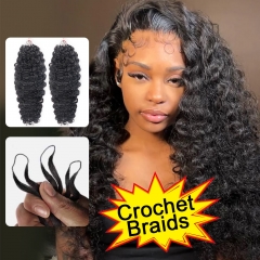 【Feather Crochet Braids】Raw Burmese Curly Seamless Soft Feather Crochet Hair Newest 100% Human Hair Extensions