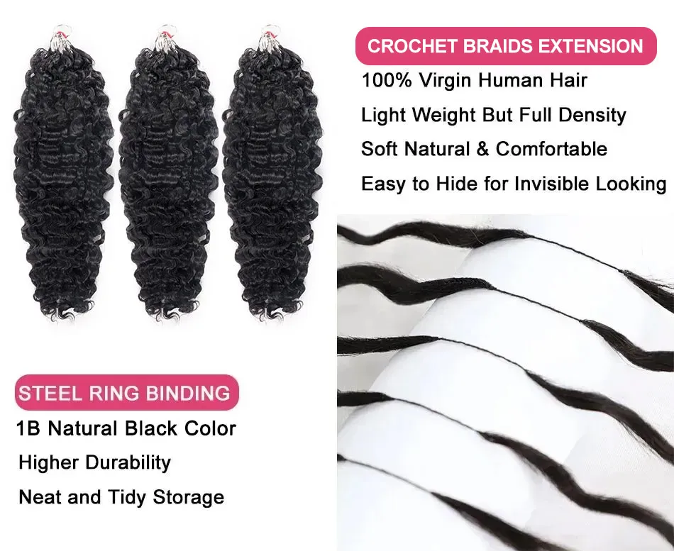 human hair curly crochet braids
