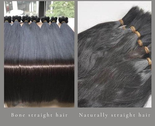 natural straight hair vs bone straight hair