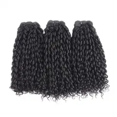 【12A 3PCS】Spiral Curly Hair Bundles 100% Human Virgin Hair Weave Pixie Curls Extensions