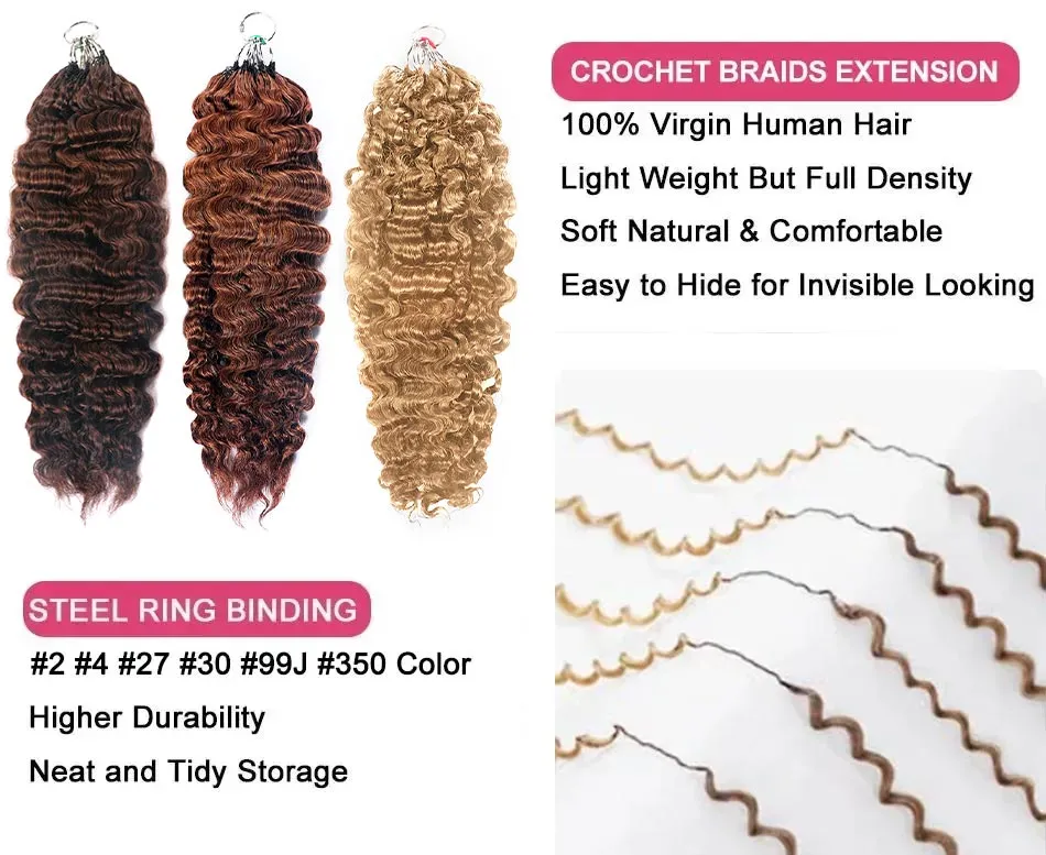 colored human crochet hair