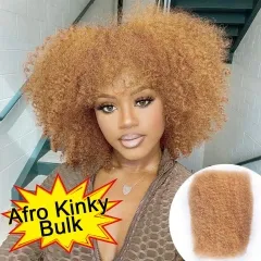 #27 Honey Blonde 4C Afro Kinky Bulk 100% Premium Human Hair For Twists Braiding Dreadlock Locs