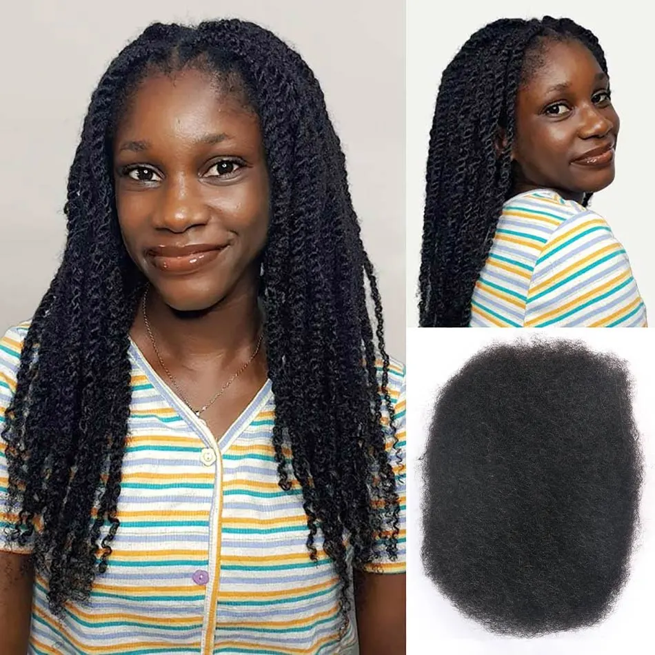 afro kinky bulk human hair for twists