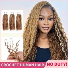 【Colored Miracle Knots Crochet Hair】#P4/27 #P2/30 #P6/24 Knotless Crochet Braids Human Hair Pre-looped Extensions Protective & Easy Install